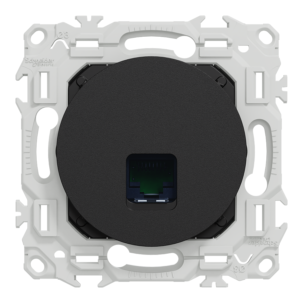 Odace prise RJ45 cat.6 UTP noir